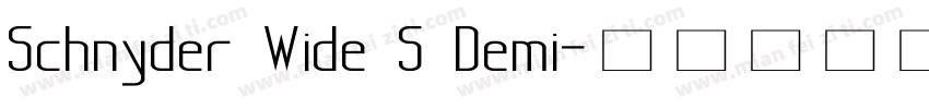 Schnyder Wide S Demi字体转换